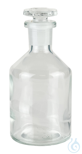 Bottles, conical shoulder narrow neck, clear gl...