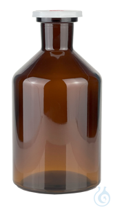 6Artículos como: Bottles, conical shoulder narrow neck, amber glass, with stopper of...