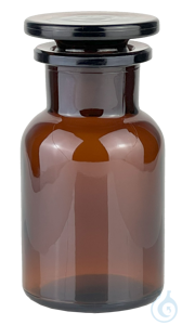 6Artículos como: Bottles, wide neck, with glass stopper amber glass 50 ml Bottles, wide neck,...