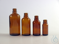 Dropping bottles, amber glass, thread DIN 18, without screw cap 100 ml unterschiedliche...