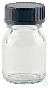 10Artículos como: Bottles, wide neck, with thread and screw cap clear glass GL 25 ml 28...