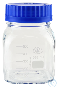 4Artículos como: Reagent bottles with thread and scale, square, borosilicate glass 3.3, clear...