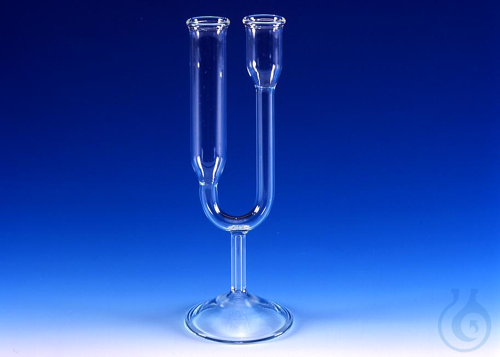 Ueberschichtungsglas, U-Form, mit Stiel und Run...