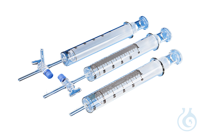 Kolbenprober mit Einweghahn, NS12,5, Bohrung 3mm 50 ml Kolbenprober mit...