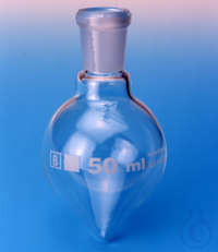 Flasks, pointed shape, borosilicate glass 3.3, with standard ground 5 ml NS...