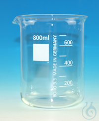 Bechergläser, Borosilikatglas 3.3, mit Teilung, niedrige Form 50 ml Alte Artikelnummer: 11930/50