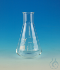 Erlenmeyer flasks, narrow neck, borosilicate glass 3.3,with scale 2000 ml old...