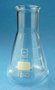 9Articoli simili a: Erlenmeyer flasks, wide neck, Duran®, with scale 25 ml Erlenmeyer flasks,...