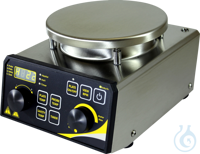 Magnetic stirrers with heating plate of steel, circular, fully electronic...