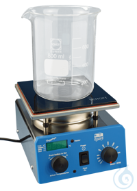 Magnetic stirrers with heating plate of CERAN&reg;, fully electronic speed and...