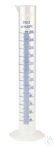 Measuring cylinders of polypropylene, tall form...