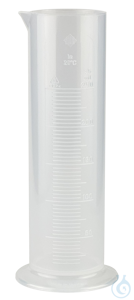 Messzylinder aus Polypropylen, niedrige Form, erhabene Skala 25 ml...