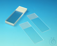 Microslides, ground edges, approx. 1 mm thick with frosted stripe on both sides ca. 76 x 26 mm...