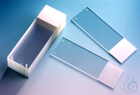 Porte-objets SuperFrost®Plus, bords rodés, avec bande de couleur blanc, boîtes de 72 pièces ca....