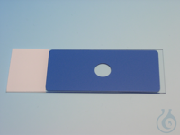 Diagnostika-Objektträger blau beschichtet, 1 Zählfeld ca. 8 mm Ø Alte Artikelnummer: 2424