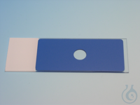 Diagnostika-Objektträger blau beschichtet, 1 Zählfeld ca. 8 mm Ø