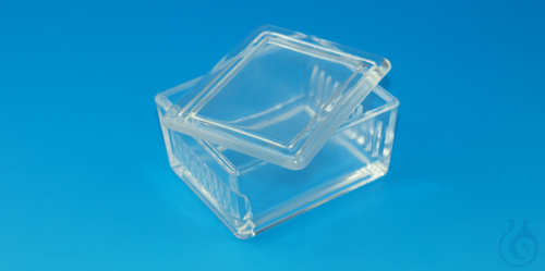 Objekttraegerkaesten aus Glas, mit Deckel nach ...