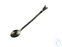 Blade-spoons, stainless steel, spoon 36 x 26 mm, blade 32 x 22 mm 150 mm old...