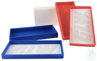 Objekttr&auml;gerboxen f&uuml;r 50 Objekttr&auml;ger, aus Polystyrol blau - blue...