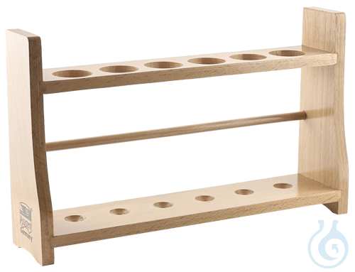 Reagenzglasgestelle aus Holz fuer 12 Glaeser bi...