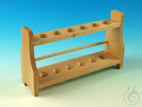Test tube racks, wooden, for tubes up to approx. 18 mm Ø for 6 tubes, without...