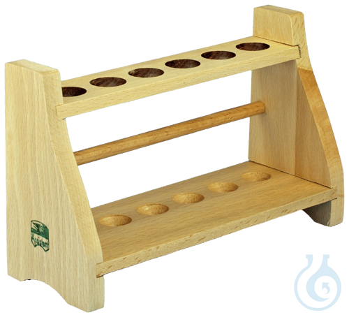 Reagenzglasgestelle aus Holz, fuer Glaeser bis ...