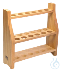 Reagenzglasgestelle aus Holz, f&uuml;r Gl&auml;ser bis ca. 18 mm &Oslash; f&uuml;r 12 Gl&auml;ser, ohne...