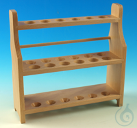 Test tube racks, wooden, for tubes up to approx. 18 mm Ø for 12 tubes,...