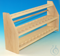 Test tube racks, wooden, for tubes up to approx. 18 mm Ø for 24 tubes,...