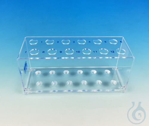 Test tube racks of Plexiglas&reg; for 12 tubes ...