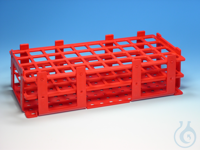 Test tube racks of polypropylene, stackable, white (standard), blue, red or...