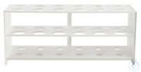 Reagenzglasgestell aus Polystyrol, für 12 Gläser bis ca. 20 mm Ø, ohne Stäbe