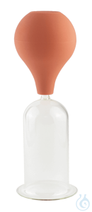 Massage-Schr&ouml;pfgl&auml;ser, ca. 3 cm &Oslash;, H&ouml;he ca. 9 cm mit Olive und Ball aus PVC...