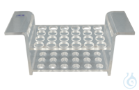 Water bath racks of Plexiglas® for 24 reaction tubes Bohrungen 11 mm Ø
