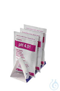 pH Pufferl&ouml;sung mit Analysenzertifikat, Packung mit 20 Beutel &agrave; 25 ml pH...