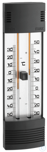 Maxima-Minima Thermometer, quecksilberfrei, ohne Dach, schwarz Maxima-Minima...