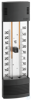 Maxima-Minima Thermometer 20 cm mit Drucktasten-Magnet, quecksilberfrei, ohne Dach, schwarz...