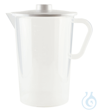 Urine collecting container, polypropylene, with handle and cover 2000 ml