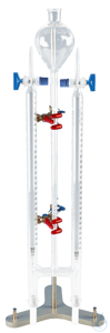 Hofmann voltameters, with support with platinum electrodes