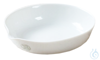 Niedrige Abdampfschale mit Abguss , DIN 12 903 60 mm-14 mm-20 ml Niedrige...