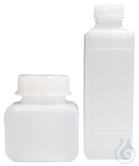 3Artículos como: Square bottles of polyethylene, with screw cap wide neck 250 ml GL 50 Square...