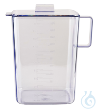 Urine collecting container of SAN, approximate scale, with cover 2000 ml