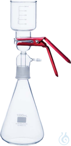Glasfilter komplett, Eloxierte Aluminium-Federklemme, Filtergr&ouml;&szlig;e 47 mm, 1000...