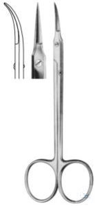 Dissecting scissors, sharp/sharp, curved. unitd, 115 mm Dissecting scissors,...