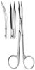 Scissors, Goldman-Fox, , curved. unitd, toothed, sharp/sharp, 130 mm