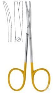 Delicate scissors, TC, curved. unitd, blunt/blunt,  115 mm Delicate scissors,...