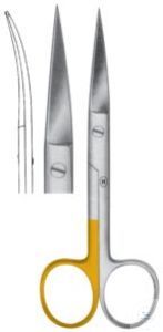 Scissors, Standard "OP-Special", curved. unitd, sharp/sharp, 130 mm Scissors,...