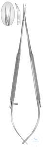Micro tissue scissors, curved. unitd, 180 mm, with round handle Micro tissue...