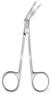 Microscopic scissors, 115 mm,  angled, simple type Microscopic scissors, 115...