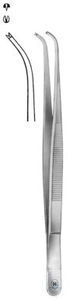 Tissue forceps, 130 mm,  1:2 hook, curved. unitd, delicate Tissue forceps,...